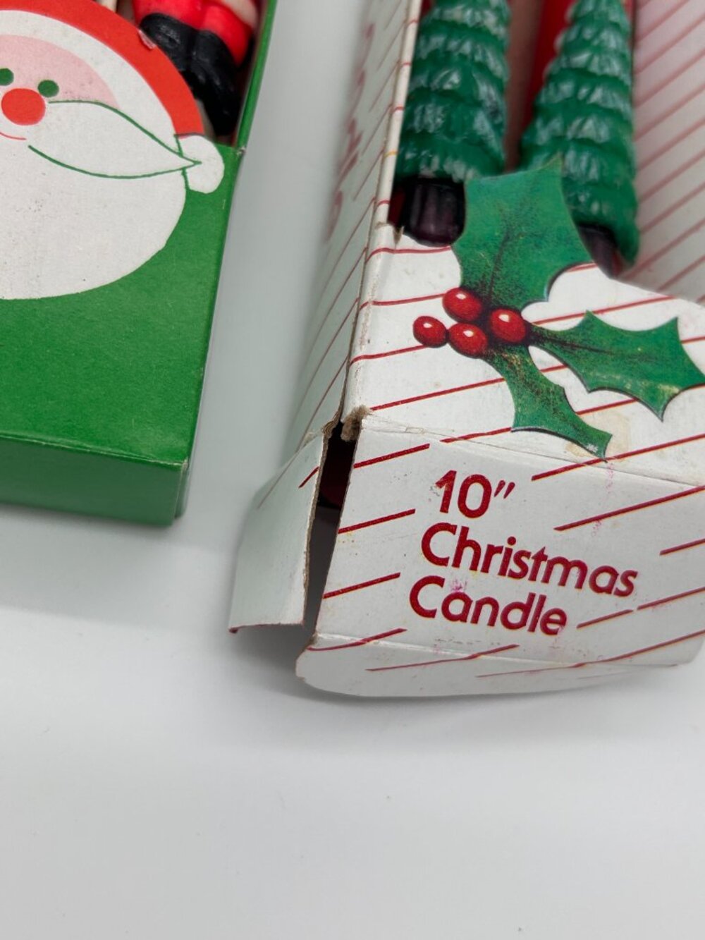 VTG 1960's Unused 12” Santa Taper Candles with Box Lot of 5 Santa Snowman - Picture 7 of 7